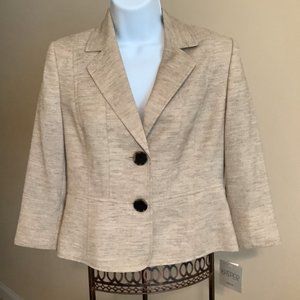 Kasper NWT Ladies Honey Multi Color 4P Lined Suit Jacket/Blazer